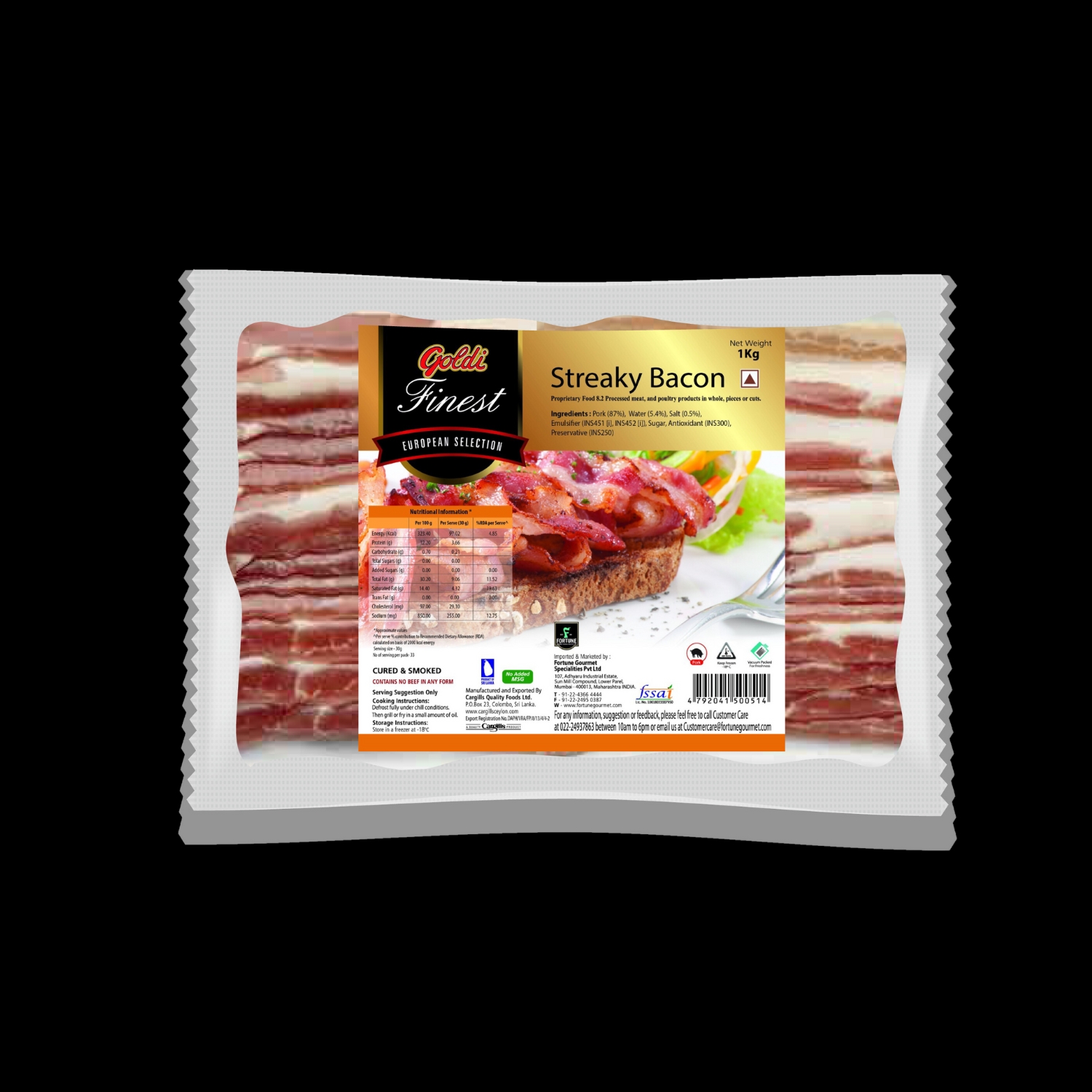 Streaky Bacon 1 kg
